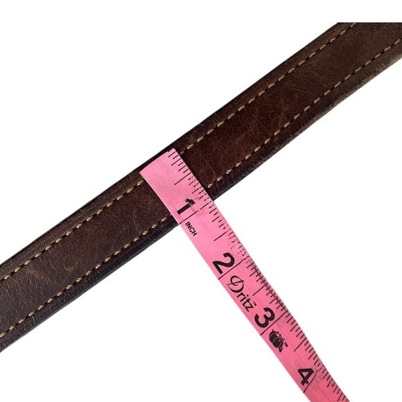 Polo Ralph Lauren Genuine Leather Belt Brown Men's Sz 40 Brass Buckle Pony - Picture 8 of 8